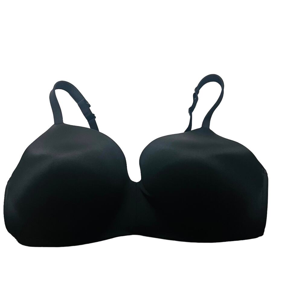Cacique Lightly Lined T Shirt No Wire Bra Size 44DDD Black - Picture 2 of 8